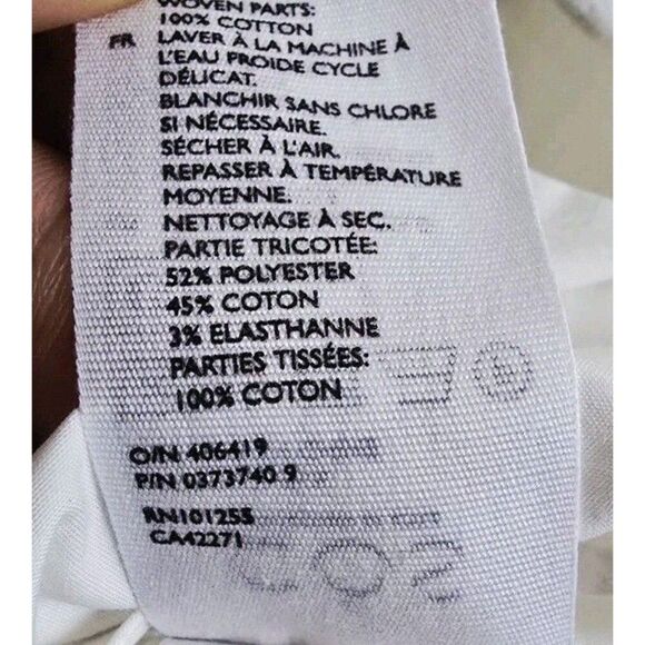 Cos Hem Women’s Sweatshirt Cotton Blend Green and White Size Small - Picture 7 of 9